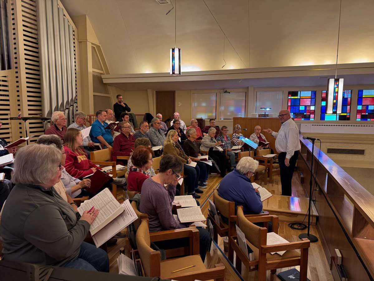 Church choir performing at the Hymn and choir festival at Mt. Carmel Lutheran Church