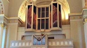 Pipe organ performance at St John the Evangelist Church during Pipedreams Connections